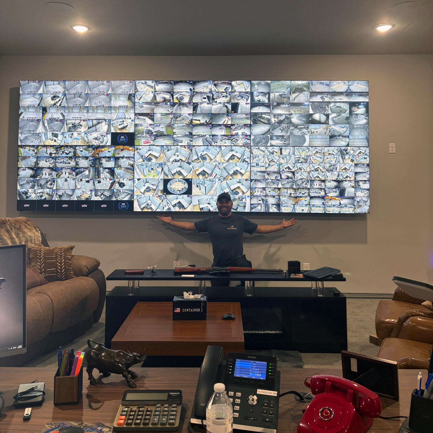 Commercial Video Wall & Security Camera System | Kennedale